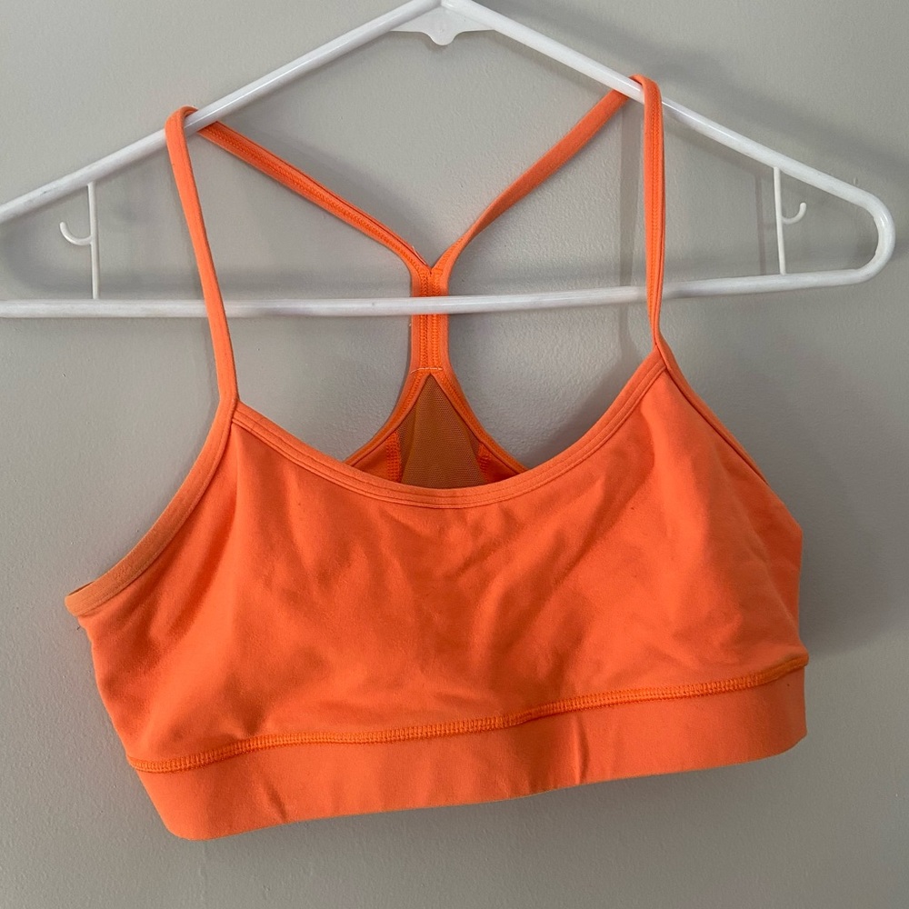 orange lululemon sports bra